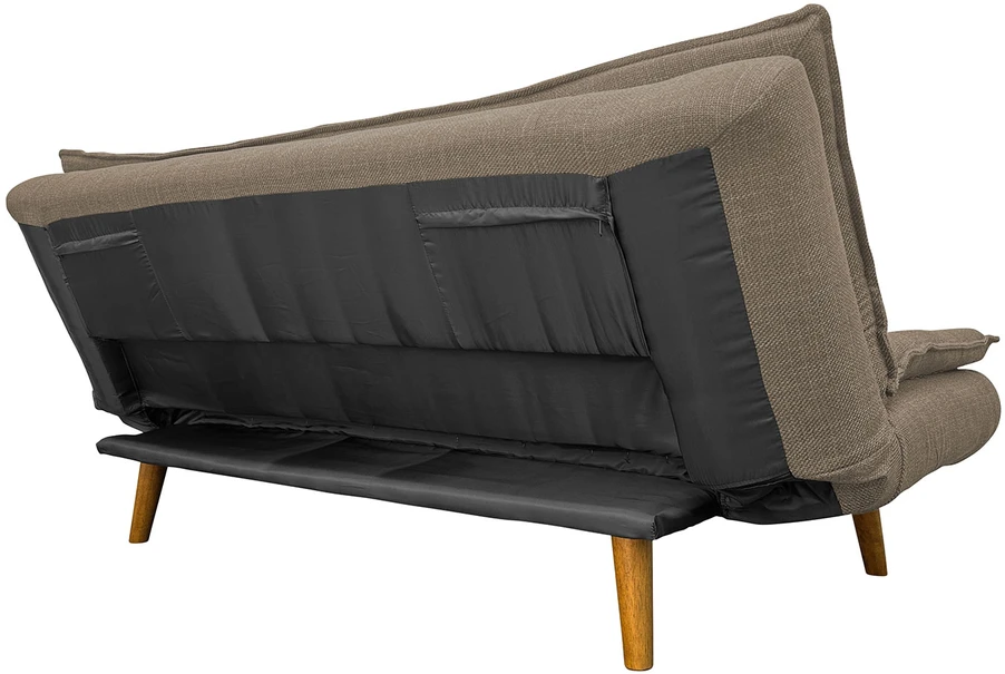 Išskleidžiamoji sofa „GOZZANO“, pilkai rudos spalvos, bandymas