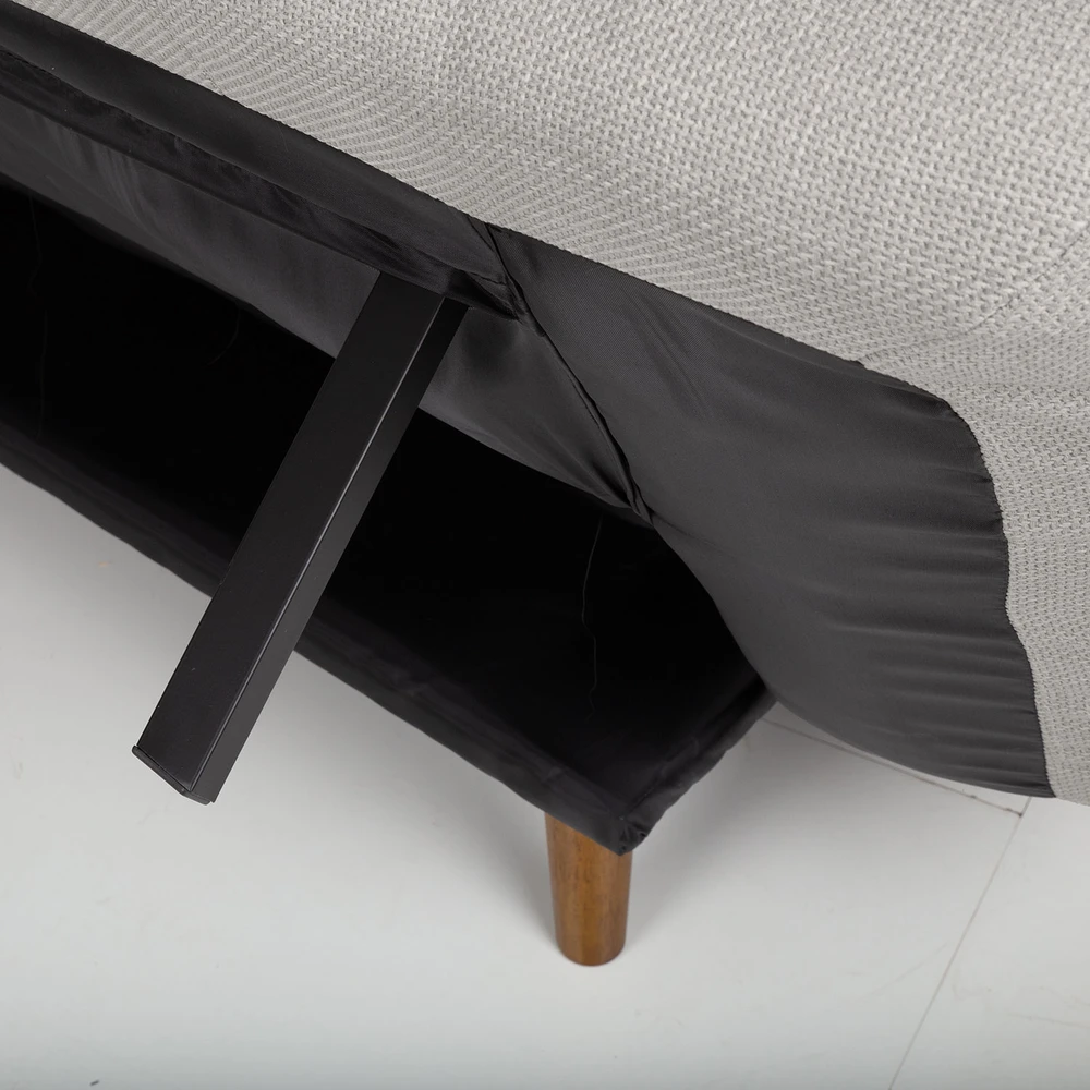 Išskleidžiamoji sofa „GOZZANO“, pilkai rudos spalvos, bandymas