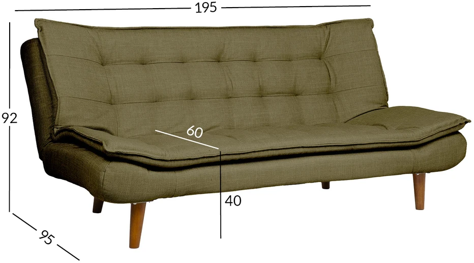 Išskleidžiama sofa „GOZZANO“, žalia