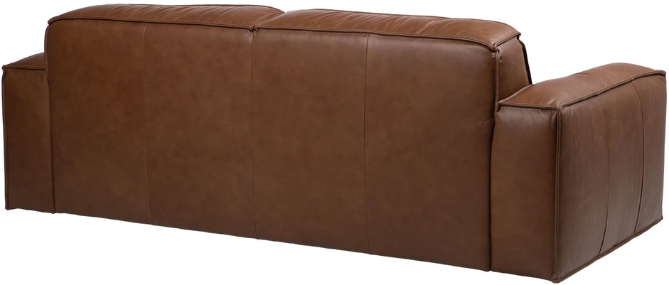 Lova 3-vietė sofa „BURTON“, ruda oda