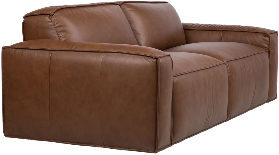 Lova 3-vietė sofa „BURTON“, ruda oda
