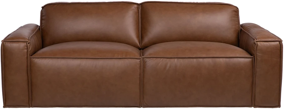Lova 3-vietė sofa „BURTON“, ruda oda