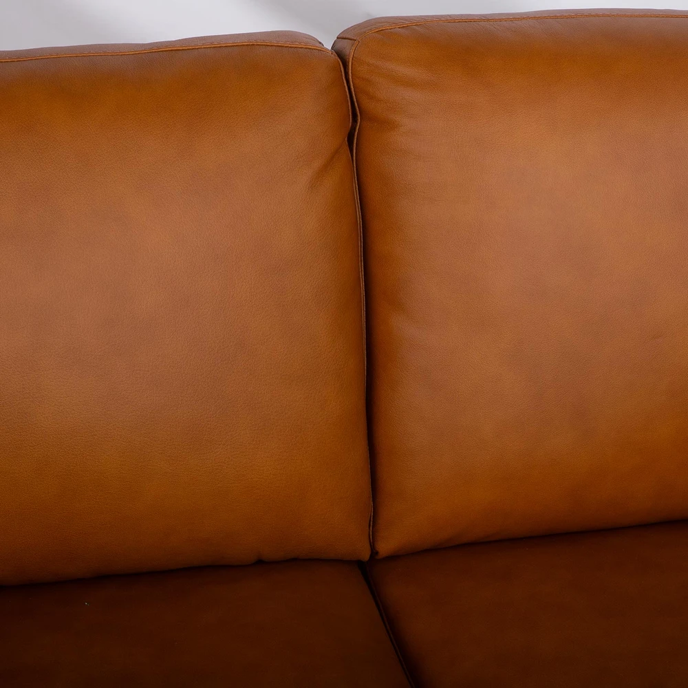 Lova Dvivietė sofa „HAVANNA“, konjako rudos spalvos