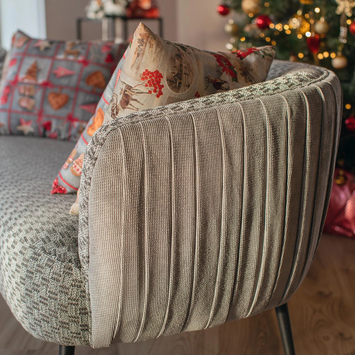 Home4You Sofa ACCENT 3-vietė, pilka