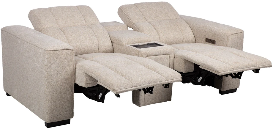 Lova „Sofa HUB“ 2-vietė elektrinė atlošiamoji sofa, smėlio spalvos