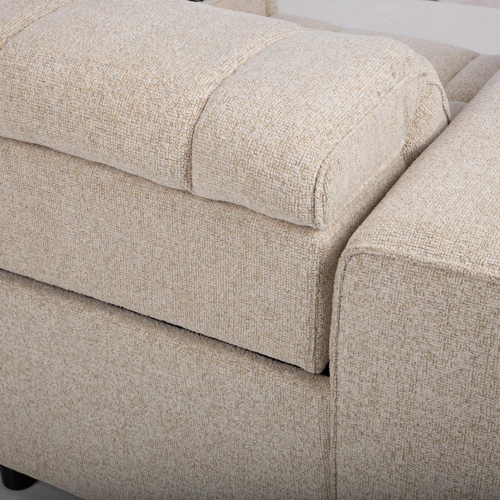Lova „Sofa HUB“ 2-vietė elektrinė atlošiamoji sofa, smėlio spalvos