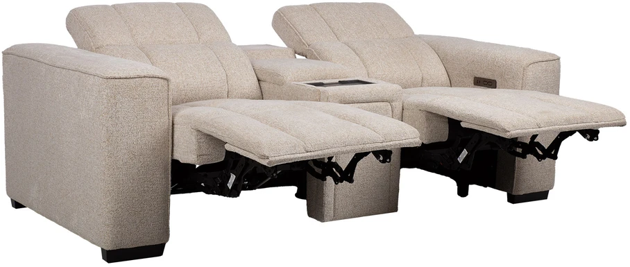 Lova „Sofa HUB“ 2-vietė elektrinė atlošiamoji sofa, smėlio spalvos