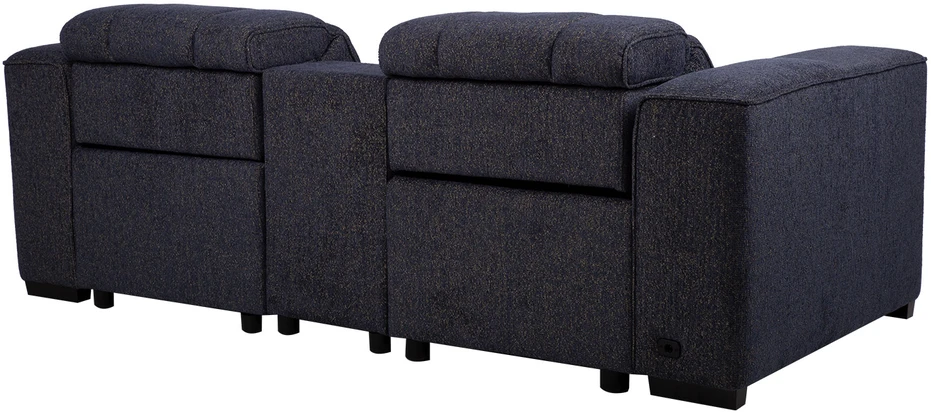Lova „HUB“ dvivietė elektrinė atlošiamoji sofa, tamsiai mėlyna
