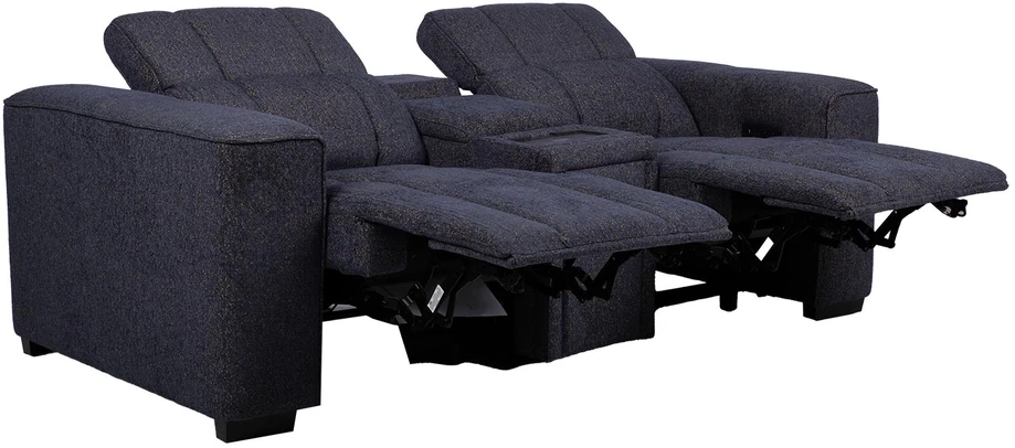 Lova „HUB“ dvivietė elektrinė atlošiamoji sofa, tamsiai mėlyna