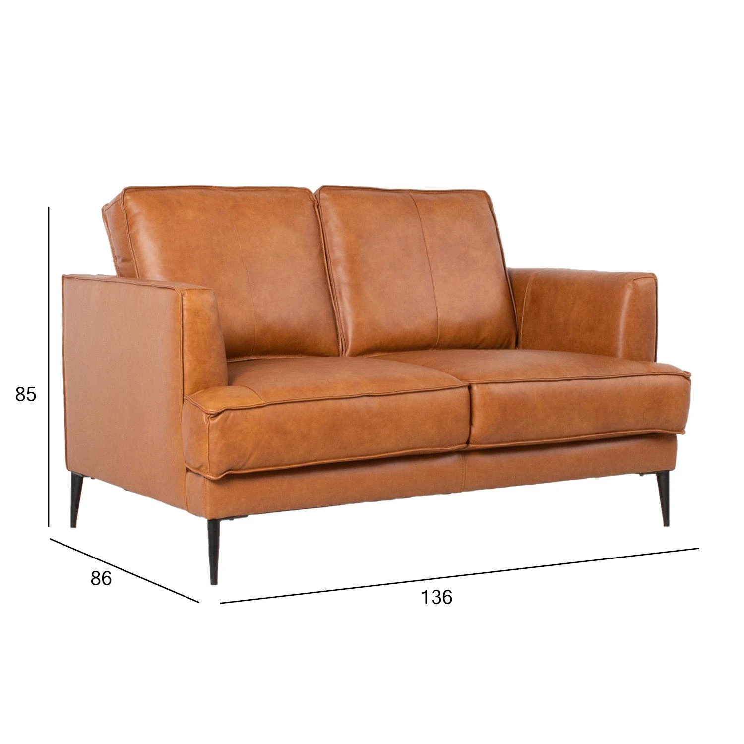 Home4You Sofa LEO 2-vietė, šviesiai ruda