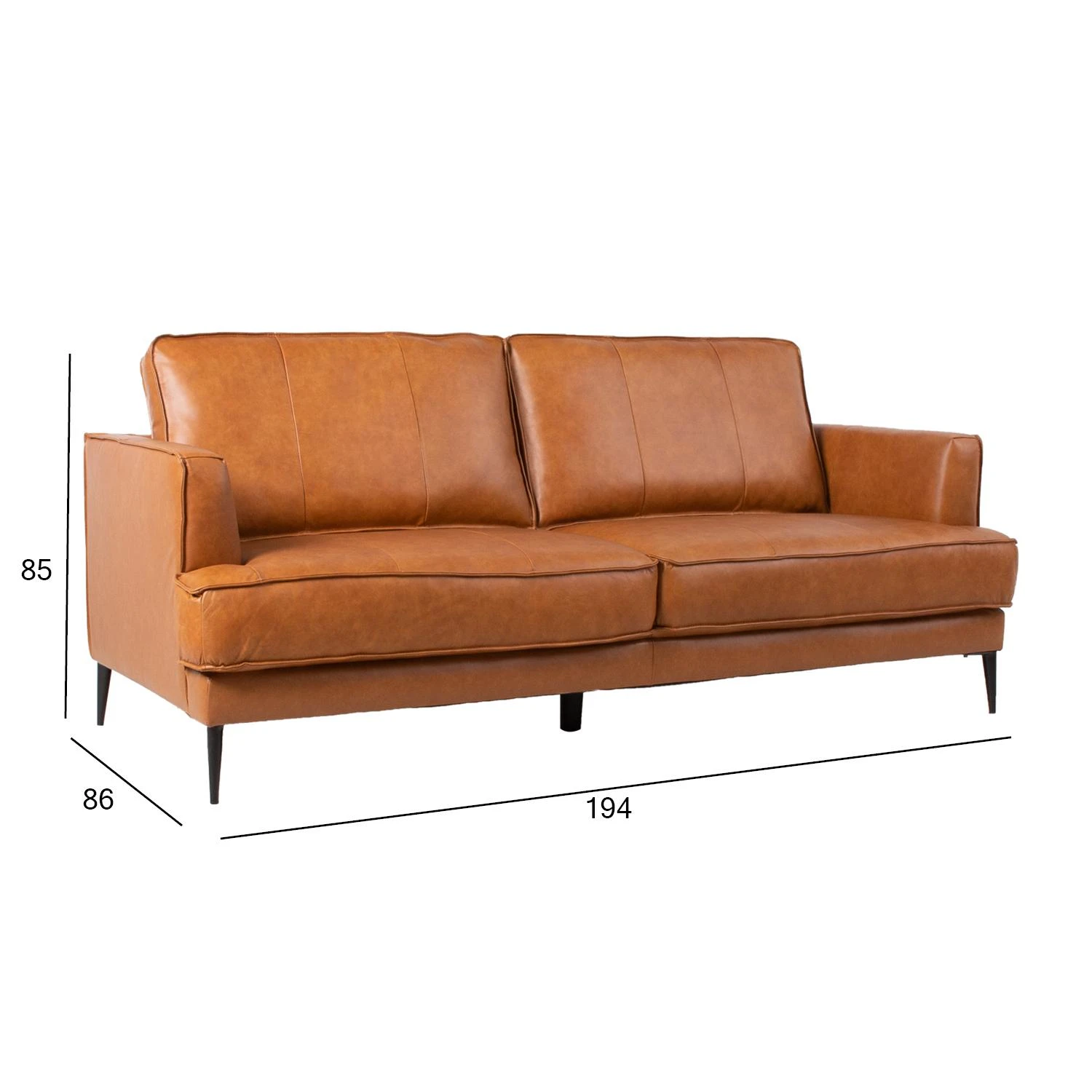 Home4You Sofa LEO 3-vietė, šviesiai ruda