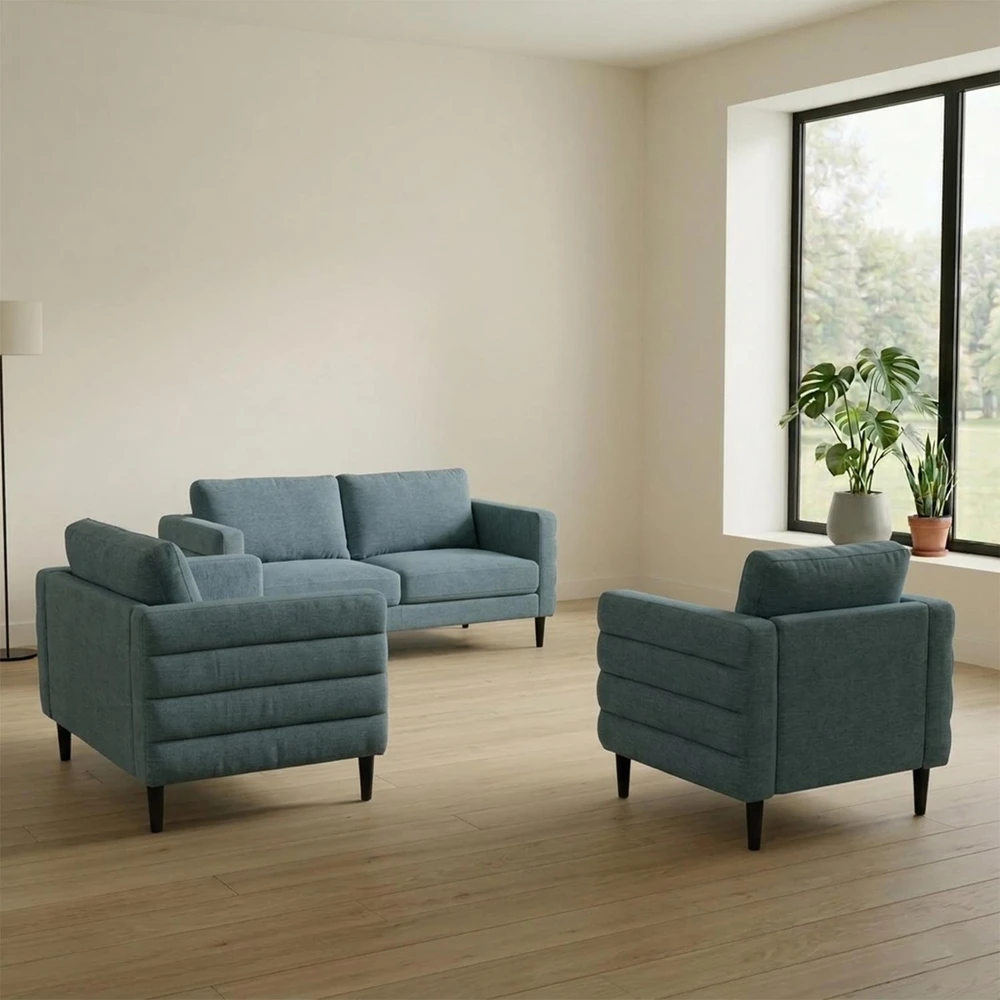 Home4You Sofa STEVENS 2 vietų, žalsvai pilka