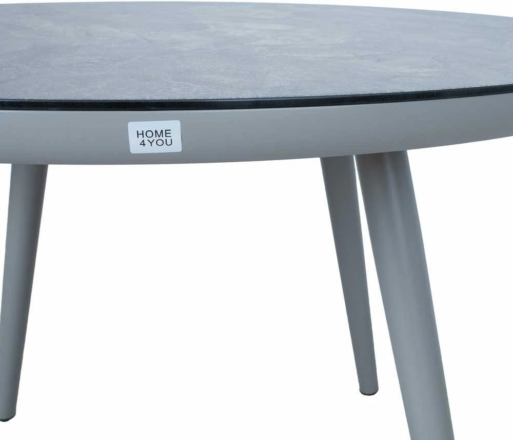 Home4You Stalas SILVA, D120xH75 cm, pilkšvai smėlio spalvos