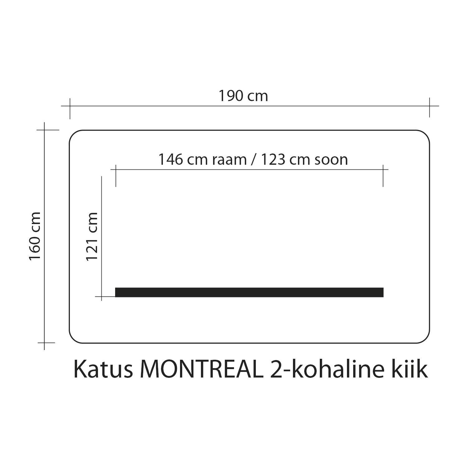 Home4You Garden4You Stogelis sūpynėms Montreal, rudas