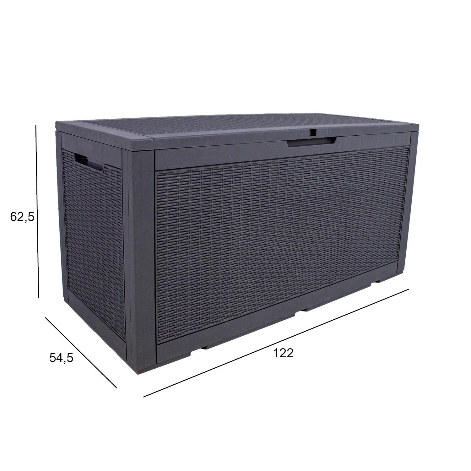 Home4You Storage box SAYA 122x54,5x63cm/380L, pilkas plastikas
