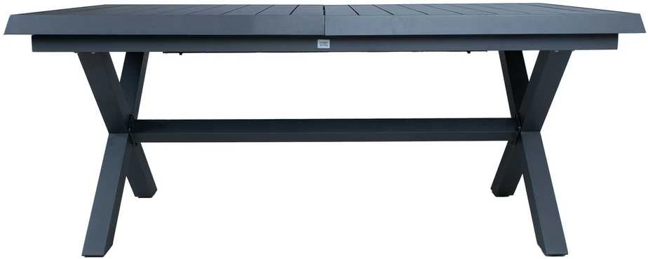 Home4You Stalas COLUMBUS 183/243x100xH76 Tamsiai pilka