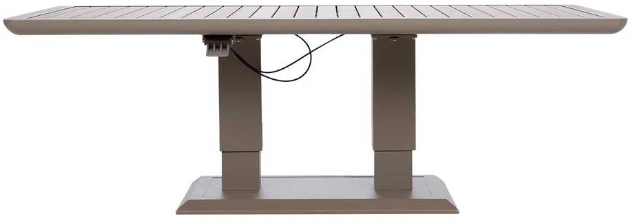 Home4You Stalas MARENDA 150x90xH2-75cm, pilkšvai smėlio spalvos