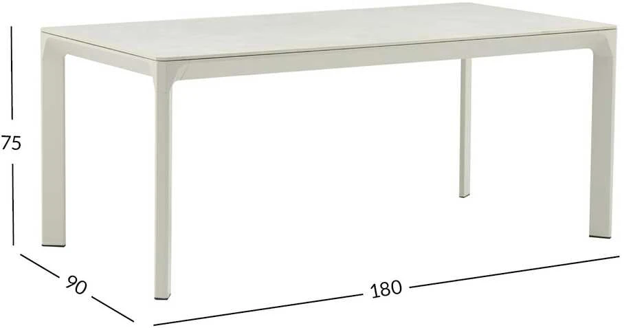 Home4You Stalas MELROSE 180x90xH75cm, smėlio spalvos