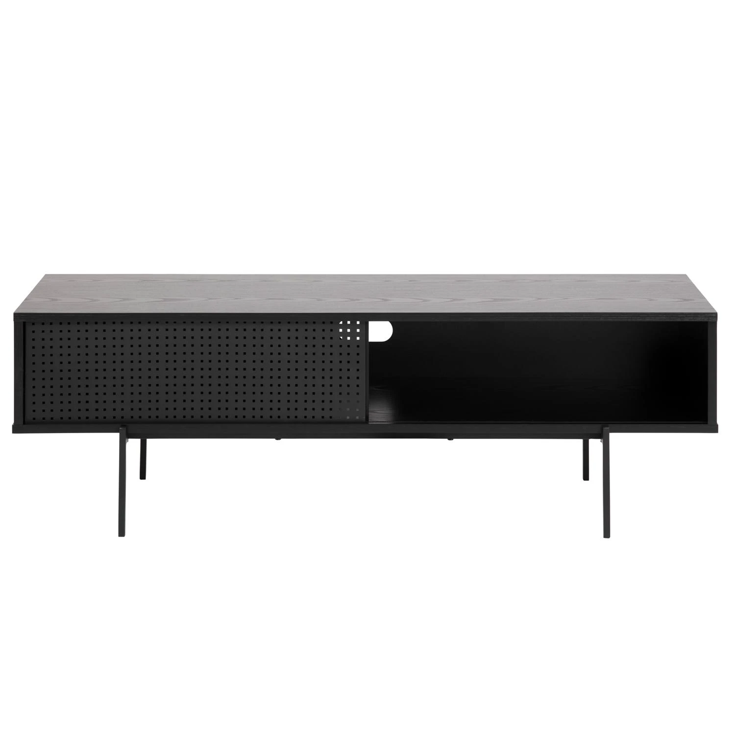 Home4You TV staliukas ANGUS 140x40xH44cm, juodas