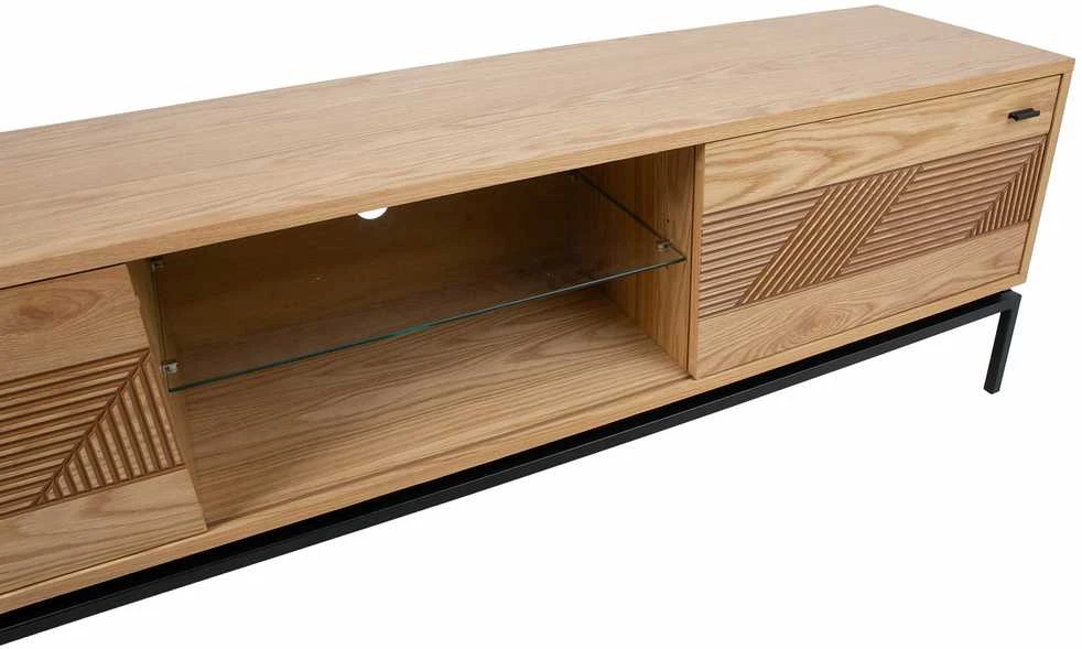 TV staliukas Home4You Televizoriaus stalas CINDY 180x40xH55cm, MDF ąžuolas