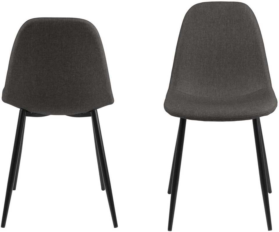 Black Red White Actona Wilma pilka minkšta kėdė, lakuota METAL LEGS (MT_ACT/KRZ_MURILO-SAWANA_GREY_5)
