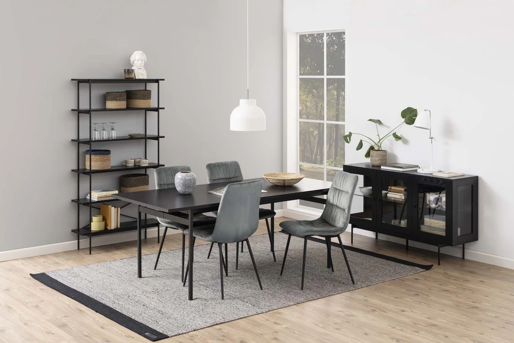 Home4You Wall unit ANGUS 94x27xH172cm, juodas