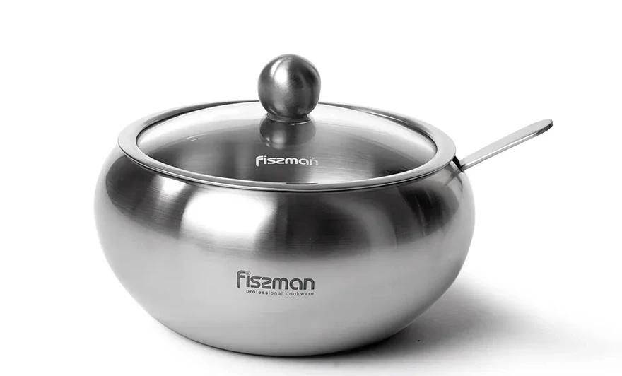 Fissman Cukraus indas su 560 ml stiklo dangčiu (nerūdijantis plienas)