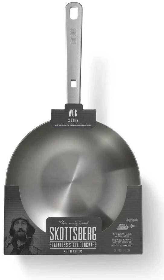 Nerūdijančio plieno WOK keptuvė Skottsberg 28cm
