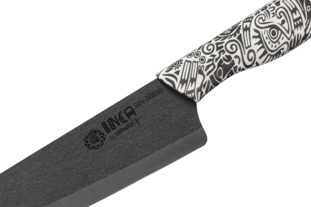 Sia Samura Latvija Keraminis Peilis nakiri 16,5cm „INCA" juodas