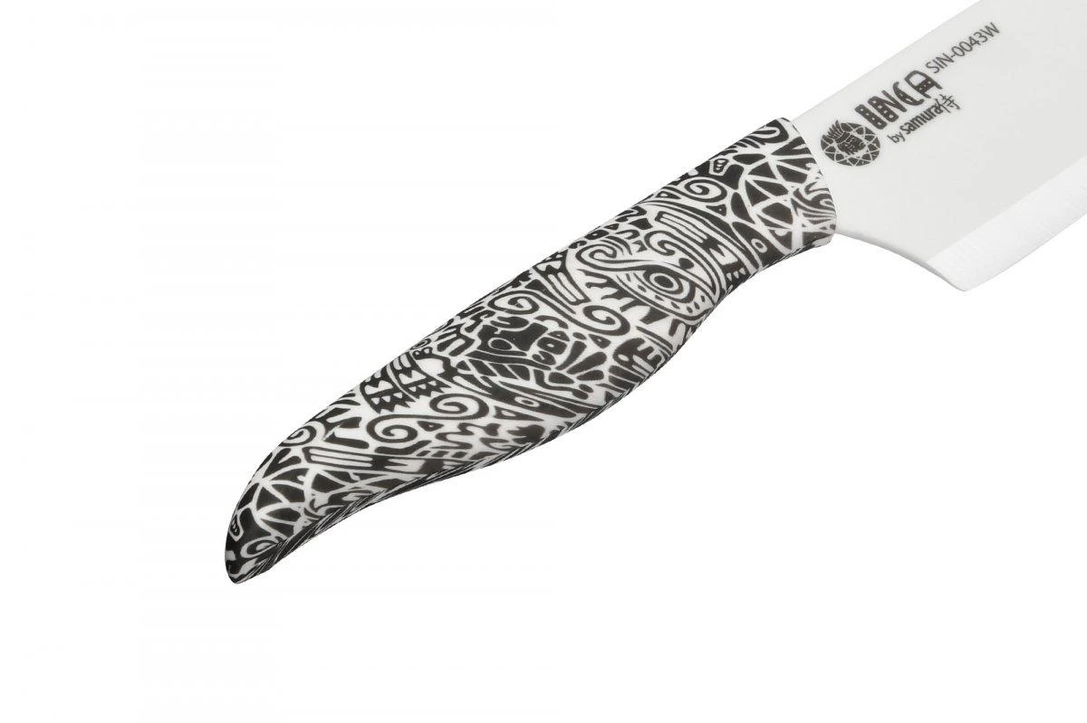 Sia Samura Latvija Keraminis Peilis nakiri 16,5cm „INCA" baltas