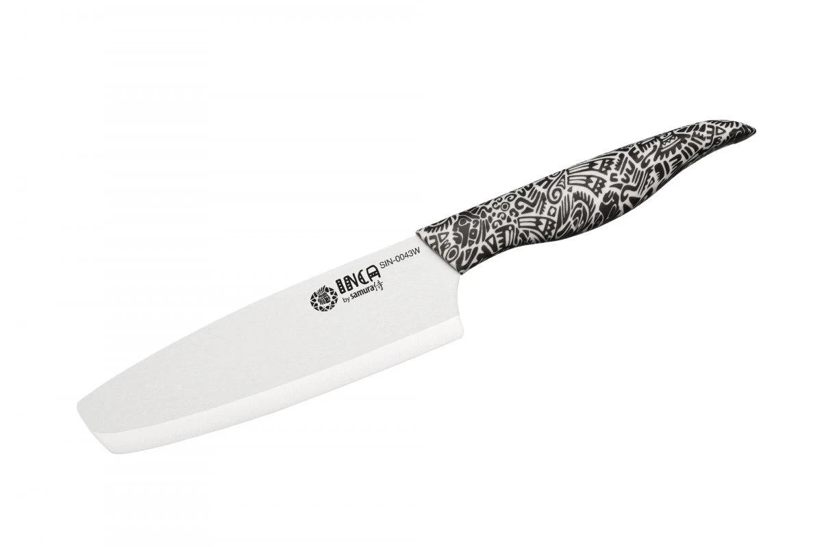 Sia Samura Latvija Keraminis Peilis nakiri 16,5cm „INCA" baltas