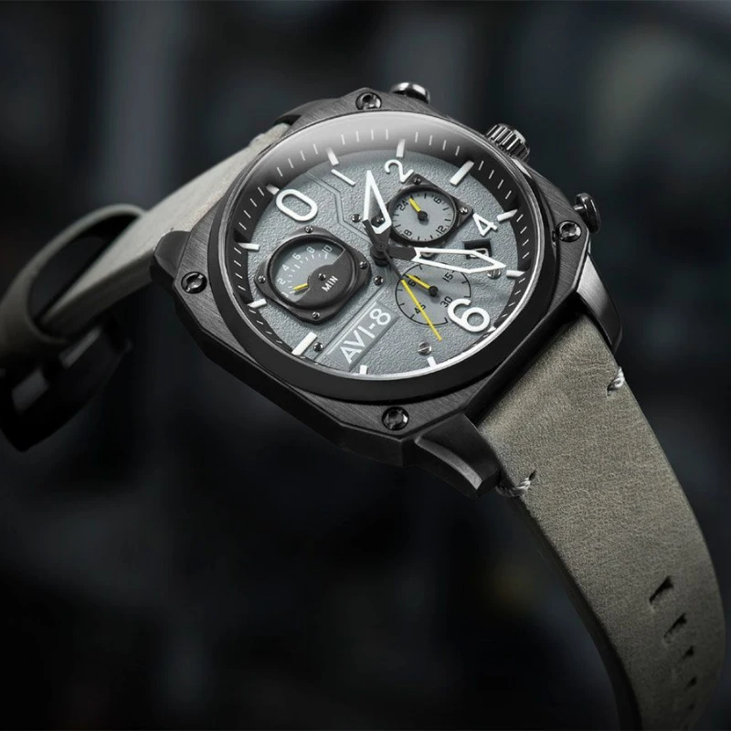 Laikrodis AVI-8 Hawker Hunter Retrograde Chronograph AV-4052-03