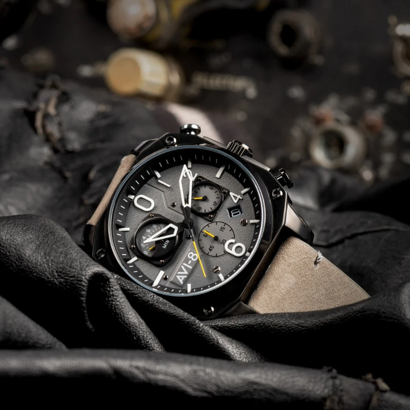Laikrodis AVI-8 Hawker Hunter Retrograde Chronograph AV-4052-03