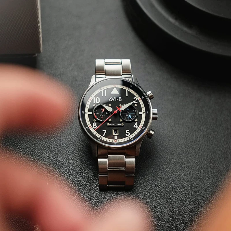 Laikrodis AVI-8 Hawker Hurricane Dual-Time AV-4088-11