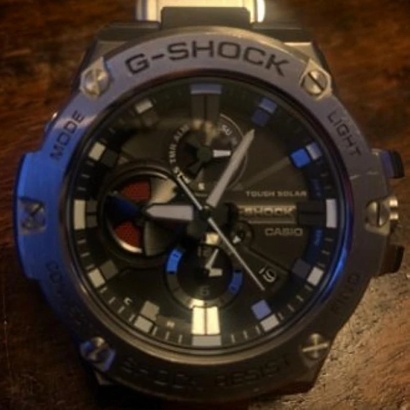 Laikrodis Casio G-SHOCK G-STEEL „Bluetooth“ saulės energija varomas GST-B100D-1AER