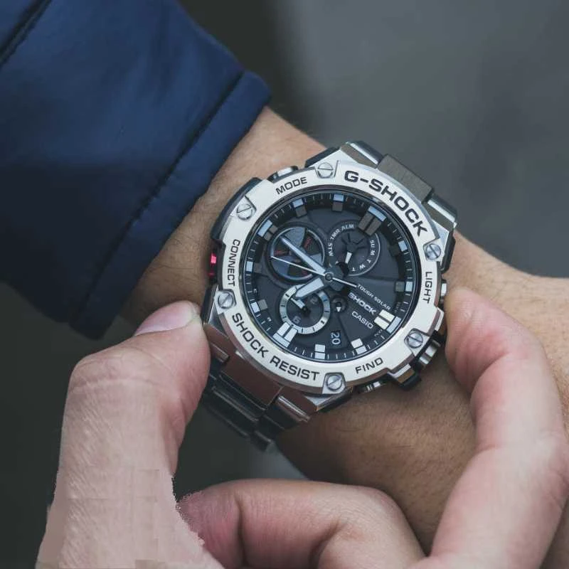 Laikrodis Casio G-SHOCK G-STEEL „Bluetooth“ saulės energija varomas GST-B100D-1AER