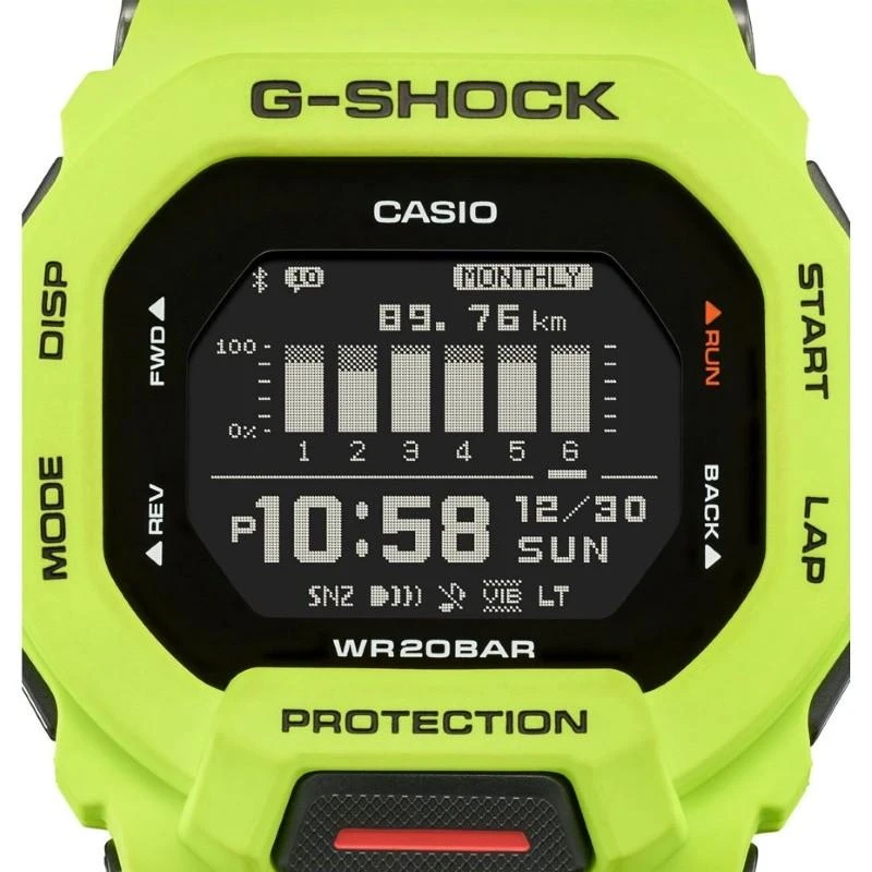 Išmanusis laikrodis Casio G-SQUAD, Salotinės spalvos su juodos spalvos detalėmis
