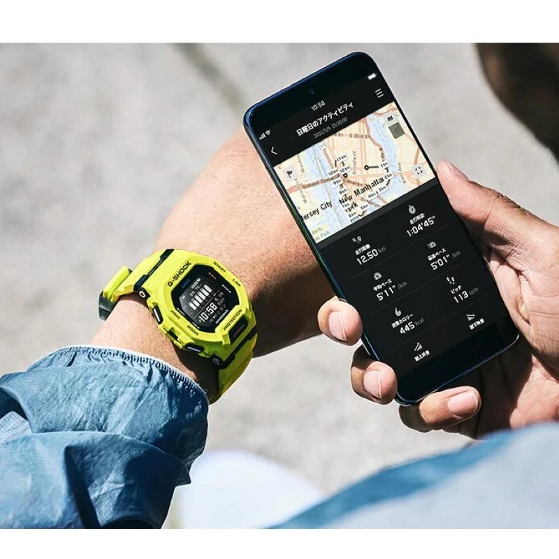 Išmanusis laikrodis Casio G-SQUAD, Salotinės spalvos su juodos spalvos detalėmis