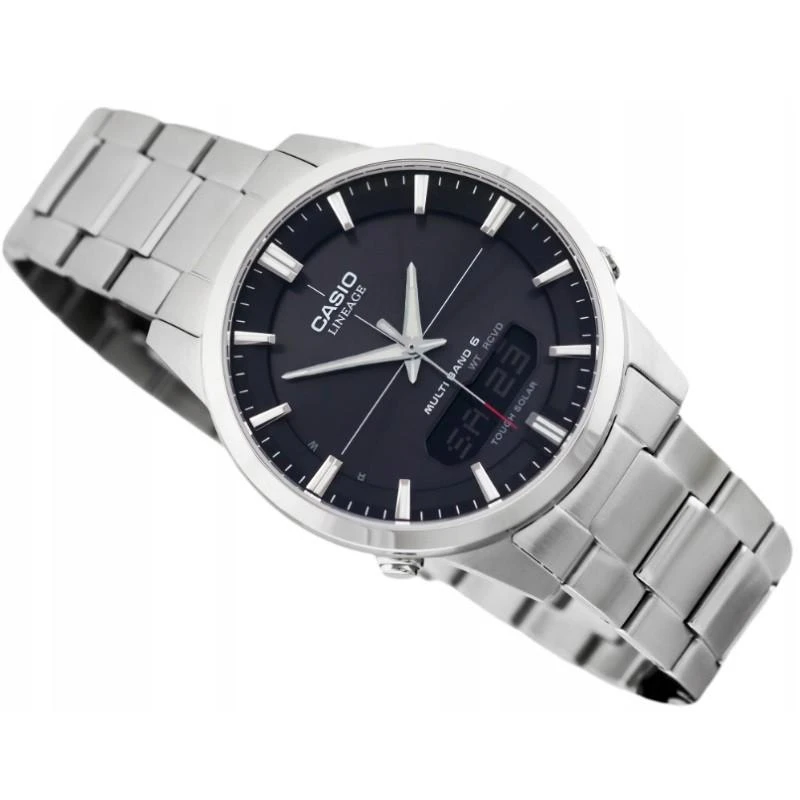 „Casio“ saulės energija valdomas radijo bangomis valdomas laikrodis LCW-M170D-1AER