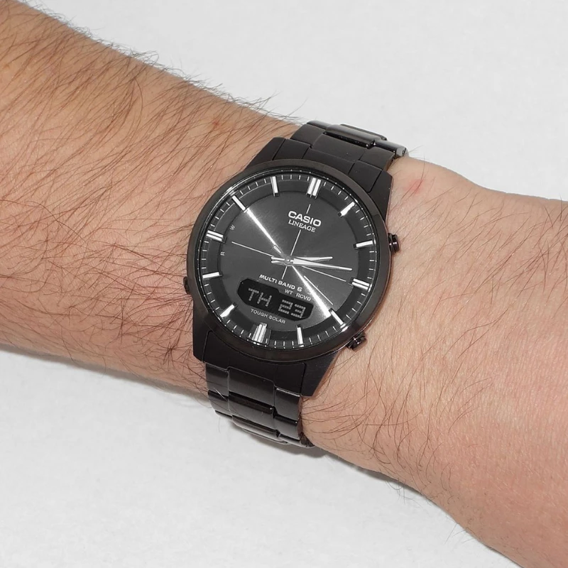 Casio saulės energija valdomas radijo bangomis valdomas laikrodis LCW-M170DB-1AER