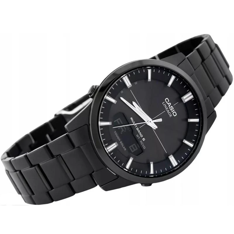 Casio saulės energija valdomas radijo bangomis valdomas laikrodis LCW-M170DB-1AER