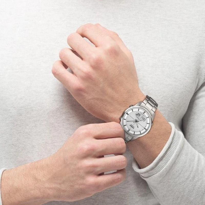 Laikrodis Casio WAVECEPTOR saulės energija varomas radijo bangomis valdomas LCW-M170TD-7AER