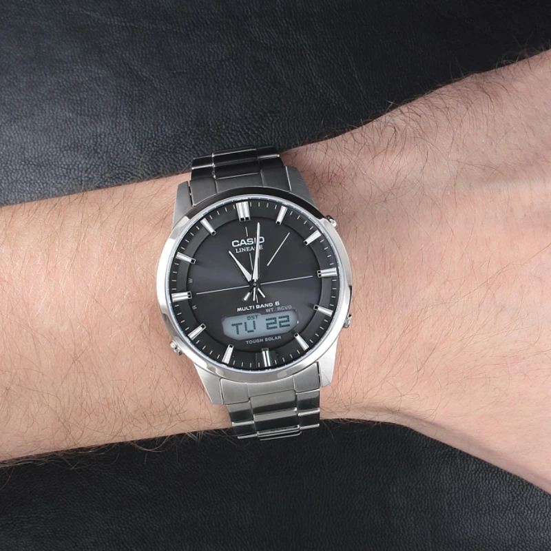 Laikrodis Casio WAVECEPTOR Saulės radijo bangomis valdomas LCW-M170TD-1AER