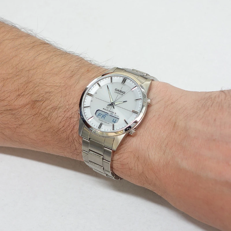 Laikrodis Casio WAVECEPTOR saulės energija varomas radijo bangomis valdomas LCW-M170TD-7AER