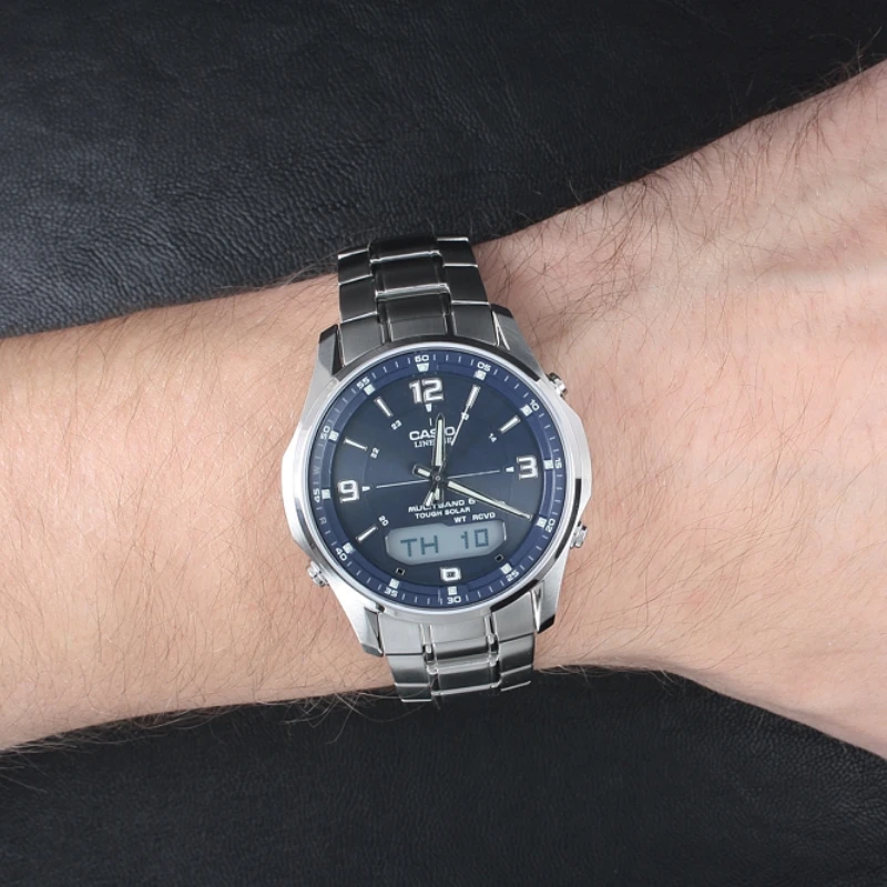 Laikrodis Casio WAVECEPTOR Saulės radijo bangomis valdomas LCW-M100DSE-2AER