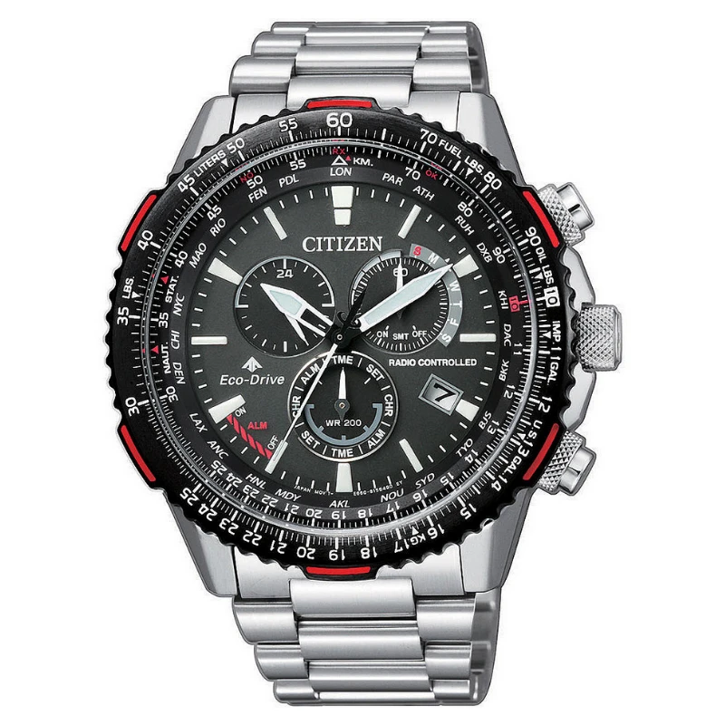 Laikrodis „Citizen Eco-Drive Promaster“ radijo bangomis valdomas „Sky Caliber“ CB5001-57E