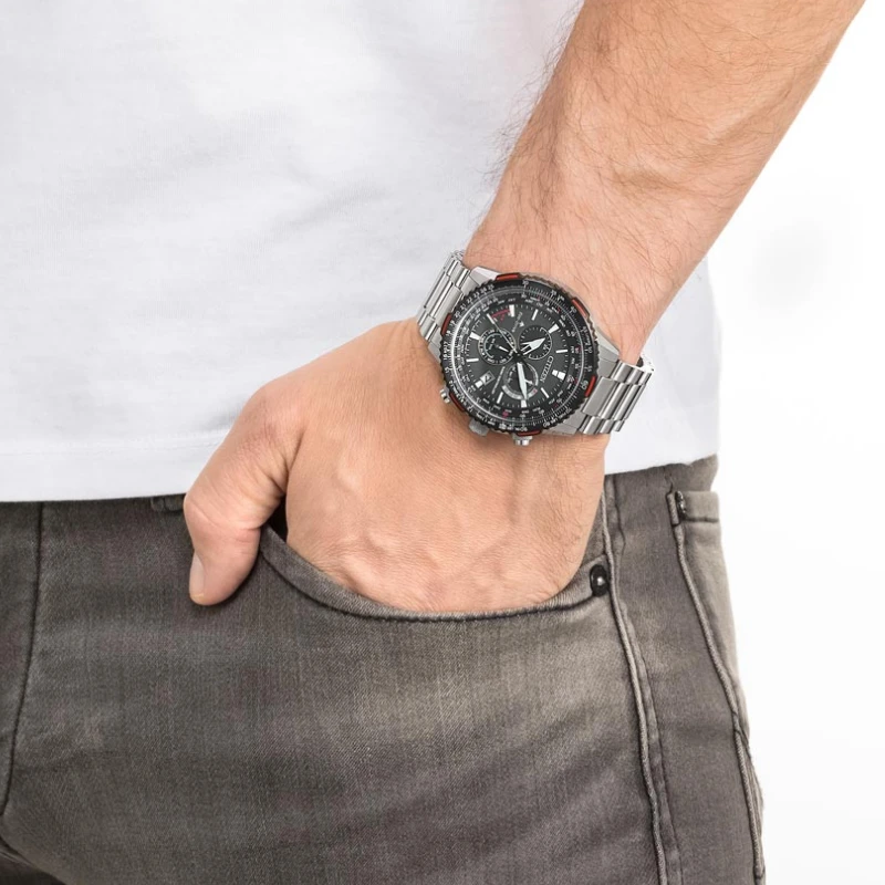 Laikrodis „Citizen Eco-Drive Promaster“ radijo bangomis valdomas „Sky Caliber“ CB5001-57E