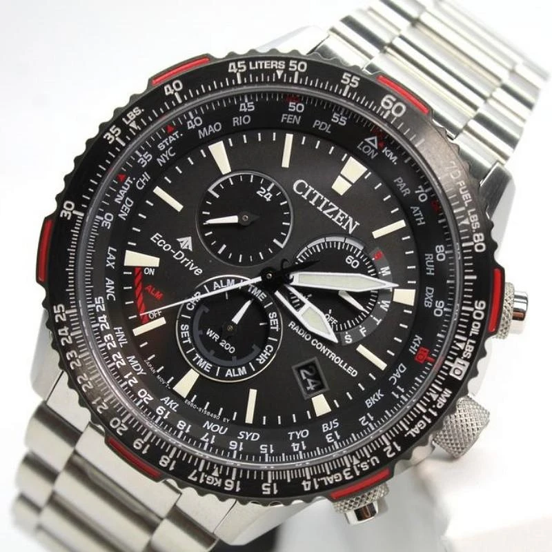 Laikrodis „Citizen Eco-Drive Promaster“ radijo bangomis valdomas „Sky Caliber“ CB5001-57E
