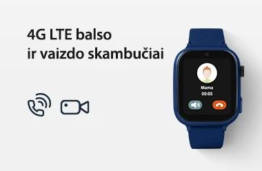 Išmanusis laikrodis vaikams su lietuvišku meniu Garett Kids Cute 2 4G Mėlyna aprašymas - Prekės nuotrauka