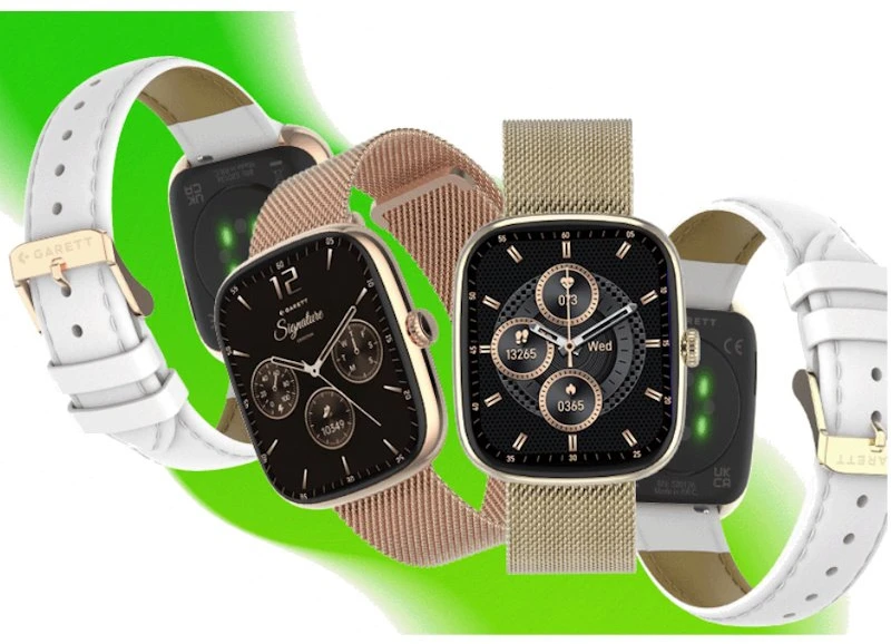 Garett išmanusis laikrodis su lietuvišku meniu Flow Rose Gold Mesh Steel